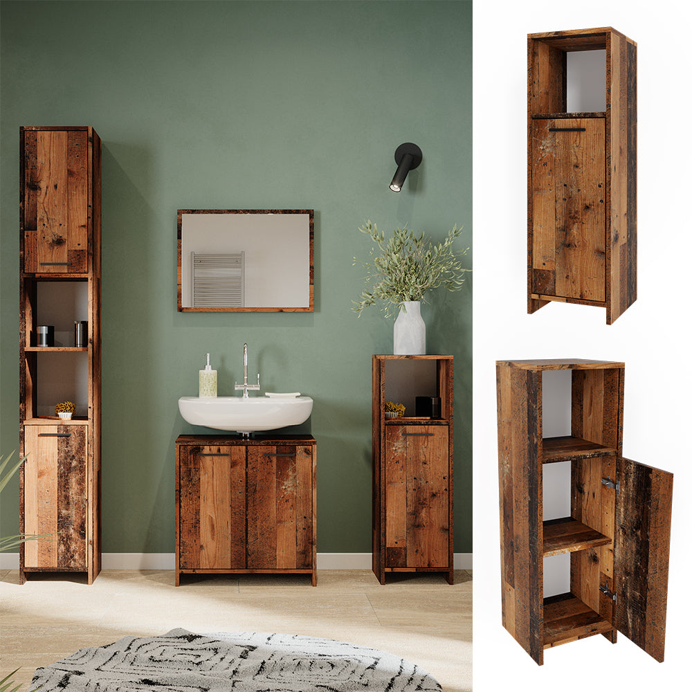 Vicco Mobiletto bagno Rovere rustico 30 x 95 cm