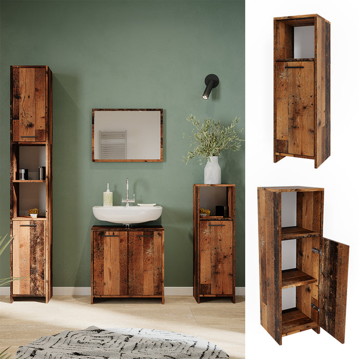 Vicco Mobiletto bagno Rovere rustico 30 x 95 cm