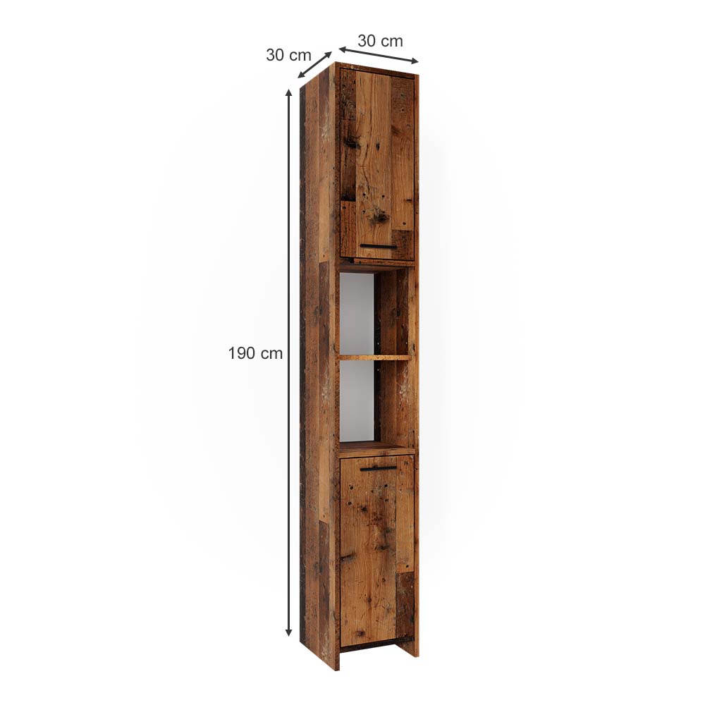 Vicco Mobile bagno alto Rovere rustico 30 x 190 cm