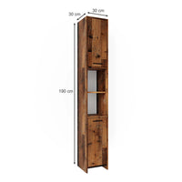 Vicco Mobile bagno alto Rovere rustico 30 x 190 cm