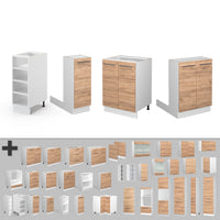 Vicco Isola cucina Quercia dorata/bianco 90 cm senza piano di lavoro