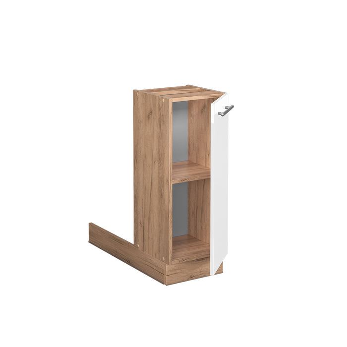 Vicco Isola cucina Bianco lucido 30 cm senza piano di lavoro