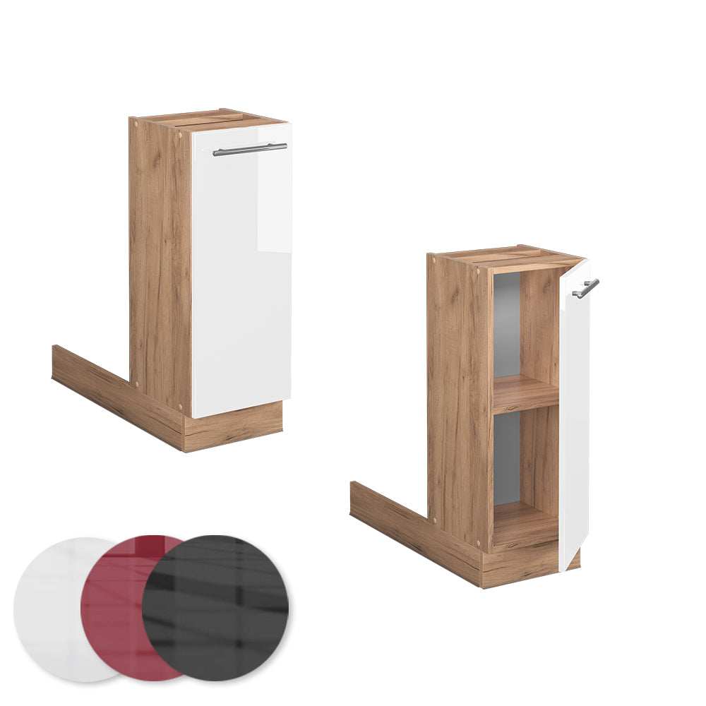 Vicco Isola cucina Bianco lucido 30 cm senza piano di lavoro