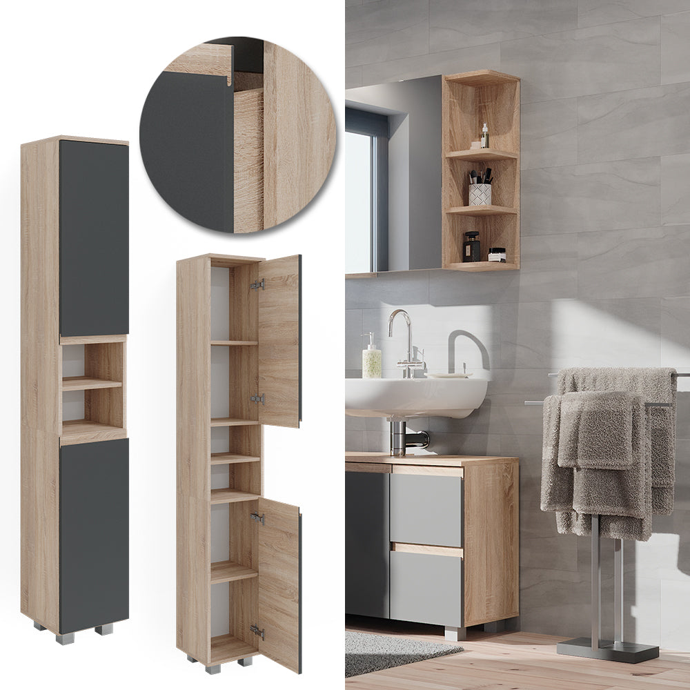 Vicco Mobile bagno alto Sonoma 30 x 190 cm