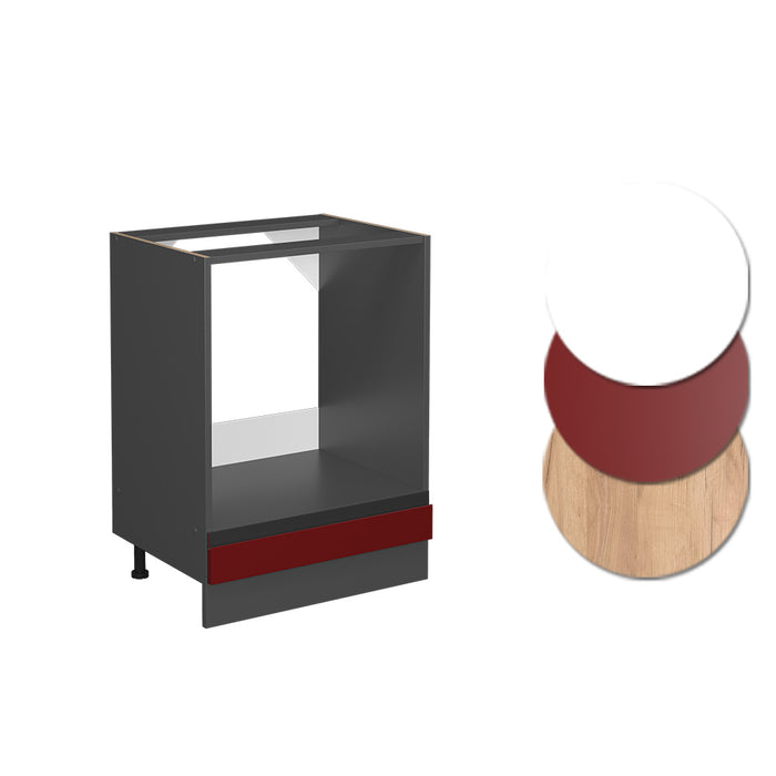Vicco Mobile per forno da incasso Rosso 60 cm PL Marmo