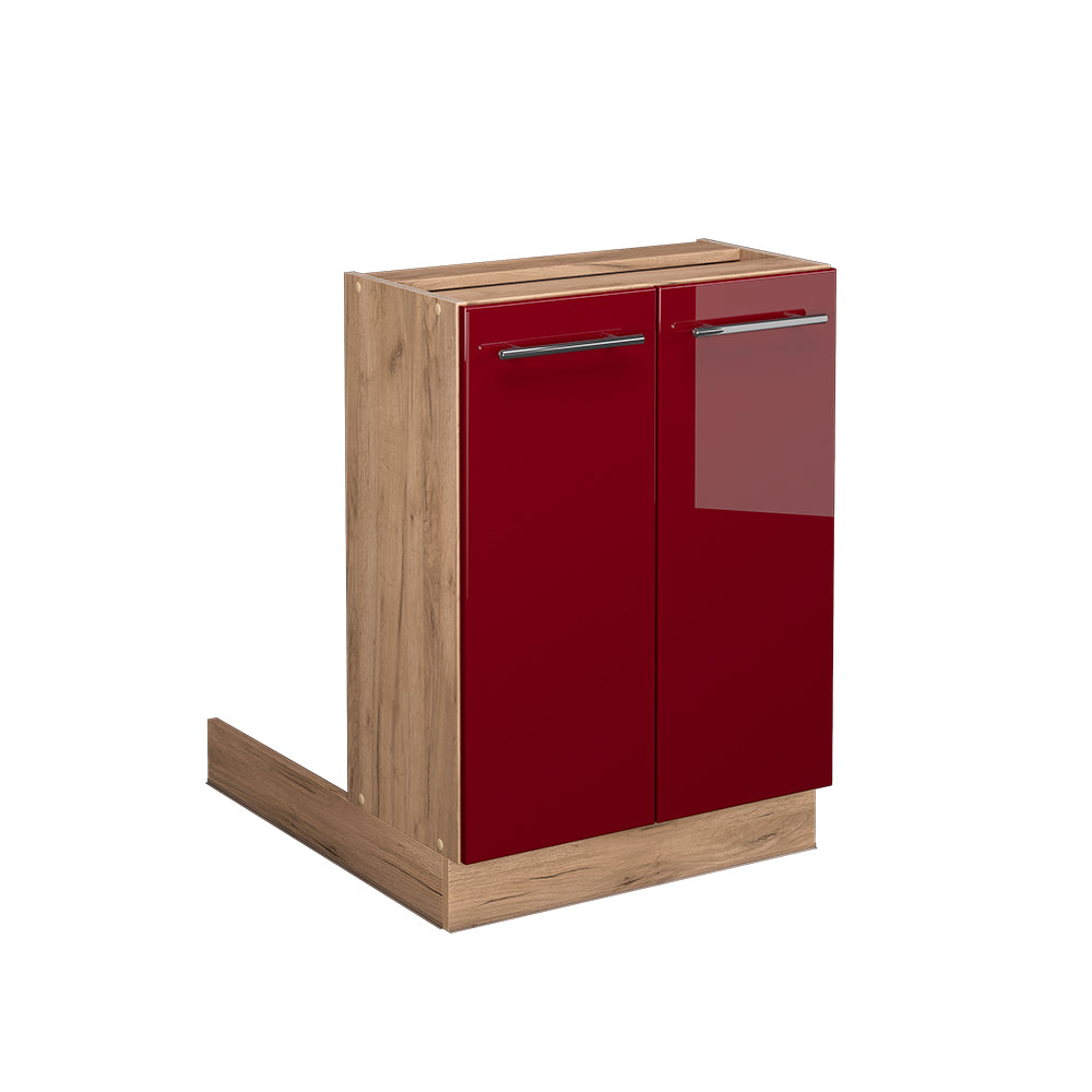 Vicco Isola cucina Rosso bordeaux lucido 60 cm senza piano di lavoro