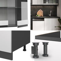 Vicco Cucina componibile Bianco/antracite 300 cm , PL Antracite