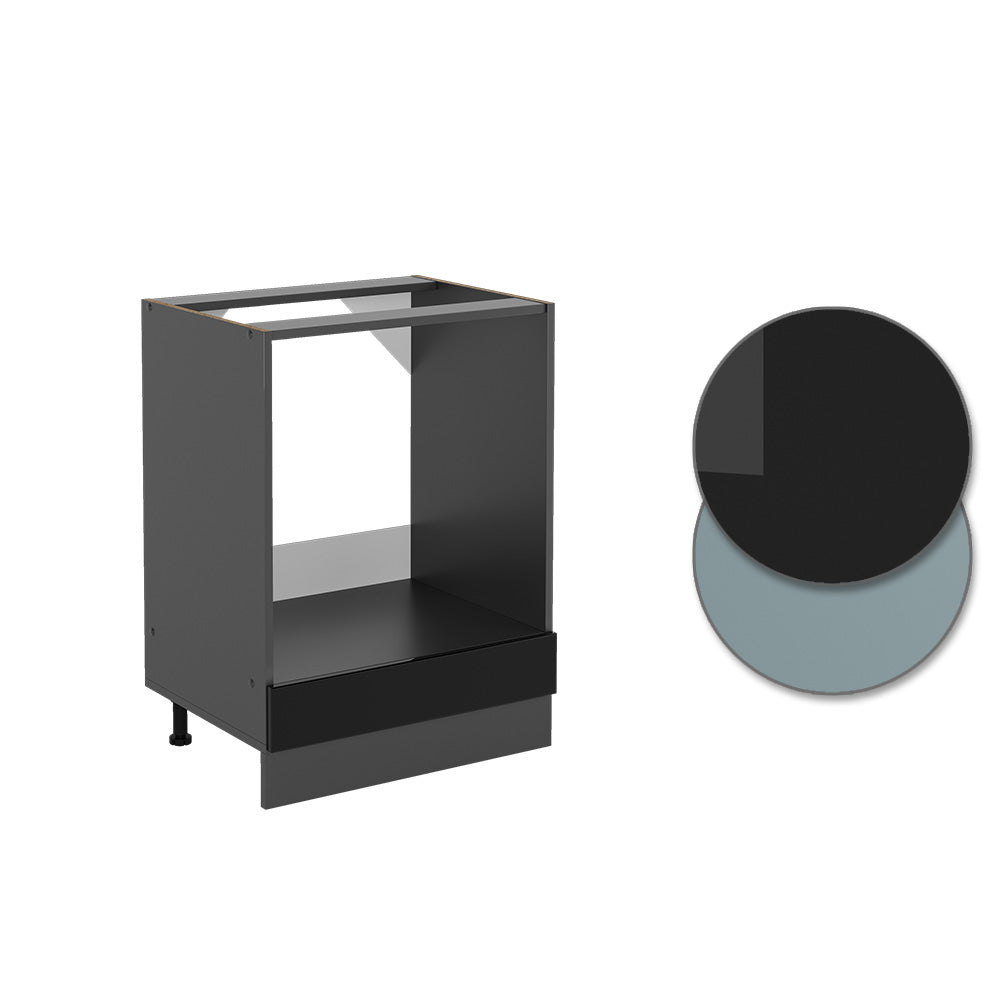 Vicco Mobile per forno da incasso Nero lucido 60 cm , PL Rovere