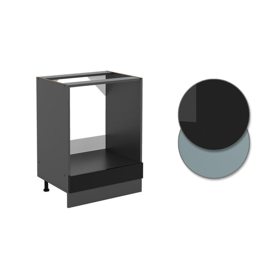 Vicco Mobile per forno da incasso Nero lucido 60 cm , PL Rovere