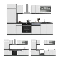 Vicco Cucina componibile Bianco/antracite 300 cm , PL Antracite