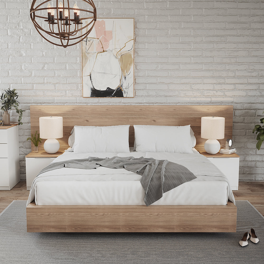 Vicco Comodino camera da letto Bianco 50 x 50 cm Set di 2