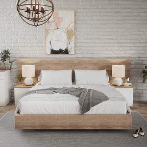 Vicco Comodino camera da letto Bianco 50 x 50 cm Set di 2