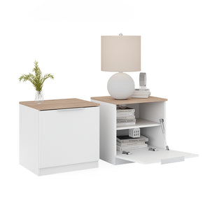 Vicco Comodino camera da letto Bianco 50 x 50 cm Set di 2