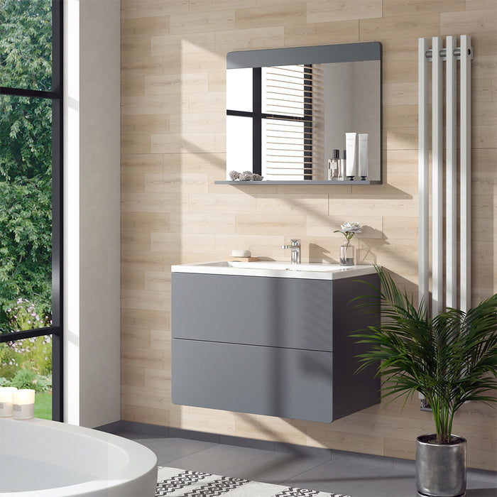 Vicco Specchio da bagno Grigio 80.1 x 62 cm