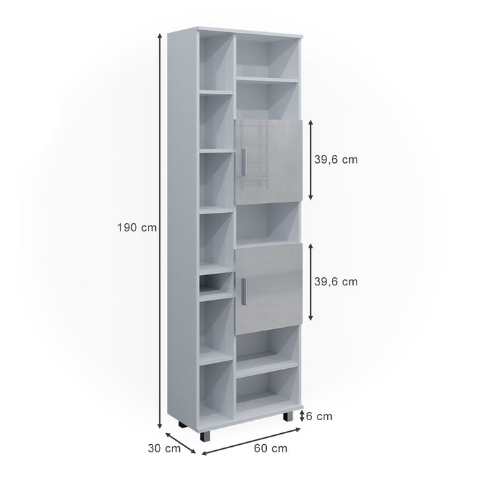 Vicco Mobile bagno alto Bianco lucido 60 x 190 cm