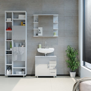 Vicco Mobile bagno alto Bianco lucido 60 x 190 cm