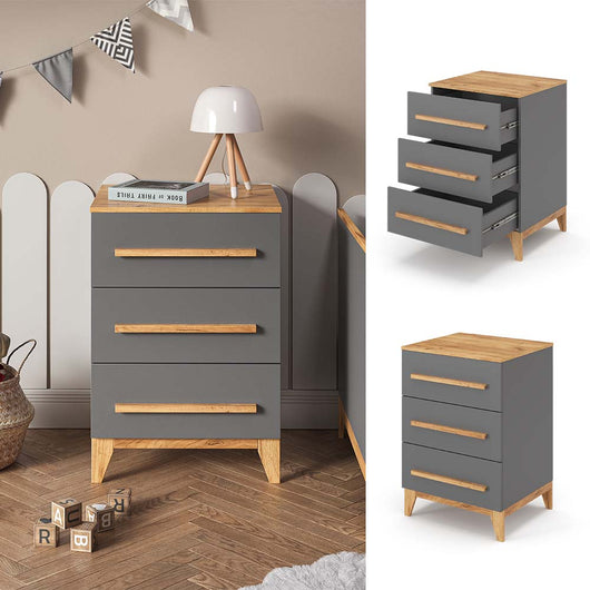 Vitalispa Cassettiera per camera da letto Grigio 53.4 x 88 cm