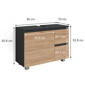 Vicco Mobile sottolavabo per bagno Sonoma 80 x 60.8 cm