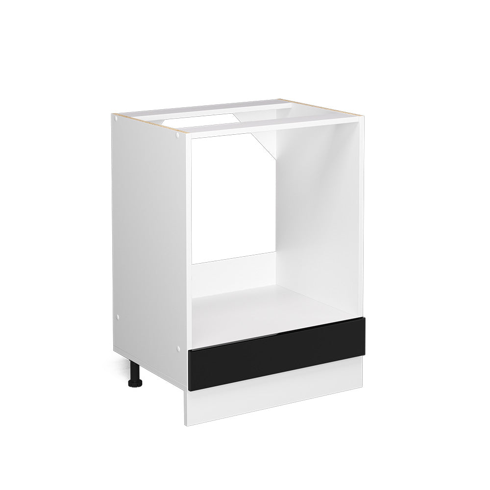 Vicco Base universale Nero lucido 60 cm con grande nicchia, senza piano di lavoro