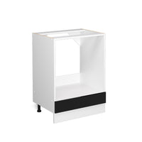 Vicco Base universale Nero lucido 60 cm con grande nicchia, senza piano di lavoro