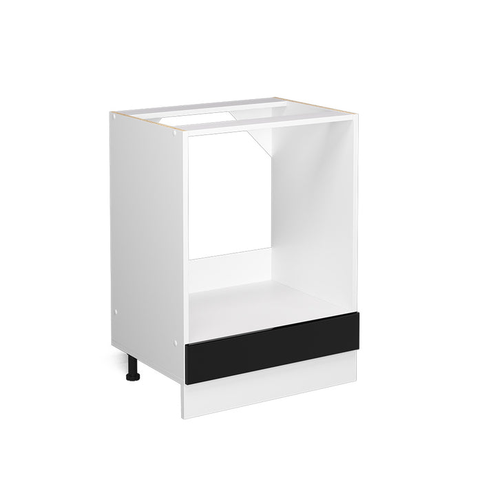 Vicco Base universale Nero lucido 60 cm con grande nicchia, senza piano di lavoro