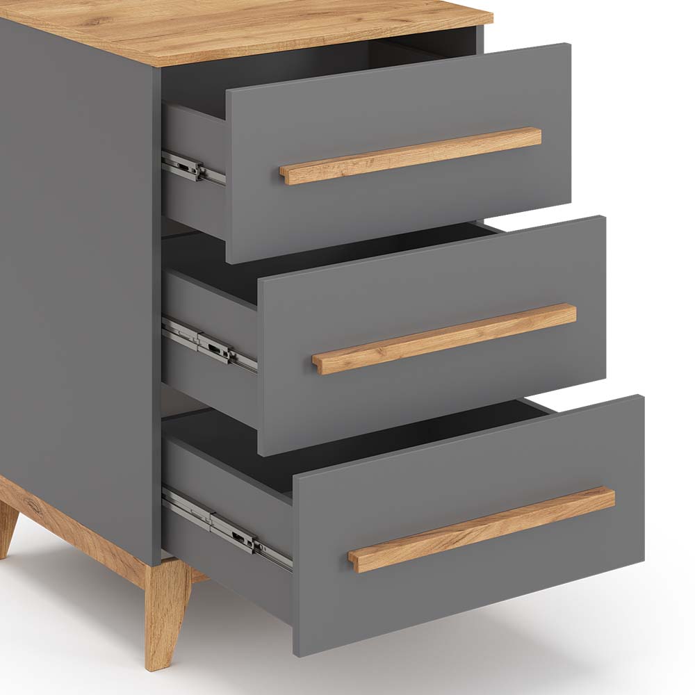 Vitalispa Cassettiera per camera da letto Grigio 53.4 x 88 cm