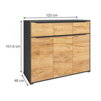 Vicco Credenza Quercia dorata 48 x 101.6 cm con cassetti
