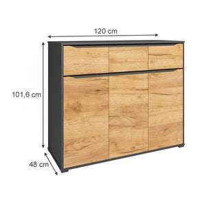 Vicco Credenza Quercia dorata 48 x 101.6 cm con cassetti