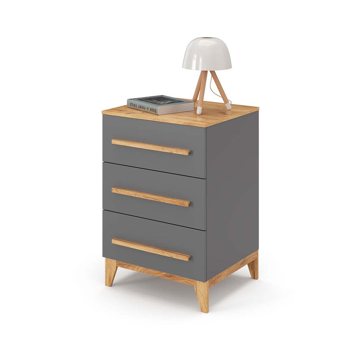 Vitalispa Cassettiera per camera da letto Grigio 53.4 x 88 cm
