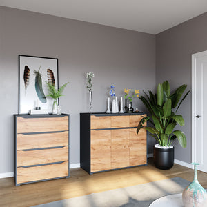 Vicco Credenza Quercia dorata 48 x 101.6 cm con cassetti