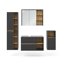 Vicco Set di mobili da bagno Antracite 4 parti