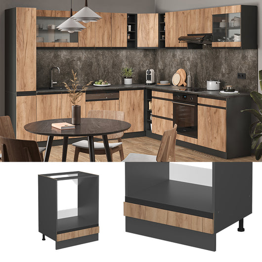 Vicco Mobile per forno da incasso Quercia dorata 60 cm Forma a J, senza piano di lavoro