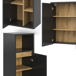 Vicco Set di mobili da bagno Antracite 4 parti