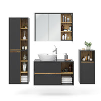 Vicco Set di mobili da bagno Antracite 4 parti