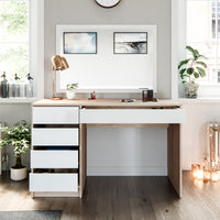 Vicco Tavolino da toilette Bianco/Sonoma 55 cm