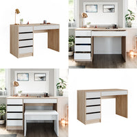 Vicco Tavolino da toilette Bianco/Sonoma 55 cm