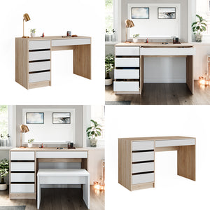 Vicco Tavolino da toilette Bianco/Sonoma 55 cm