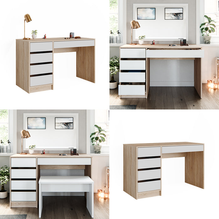 Vicco Tavolino da toilette Bianco/Sonoma 55 cm