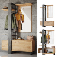 Vicco Armadio da ingresso Marrone 120 x 192 cm