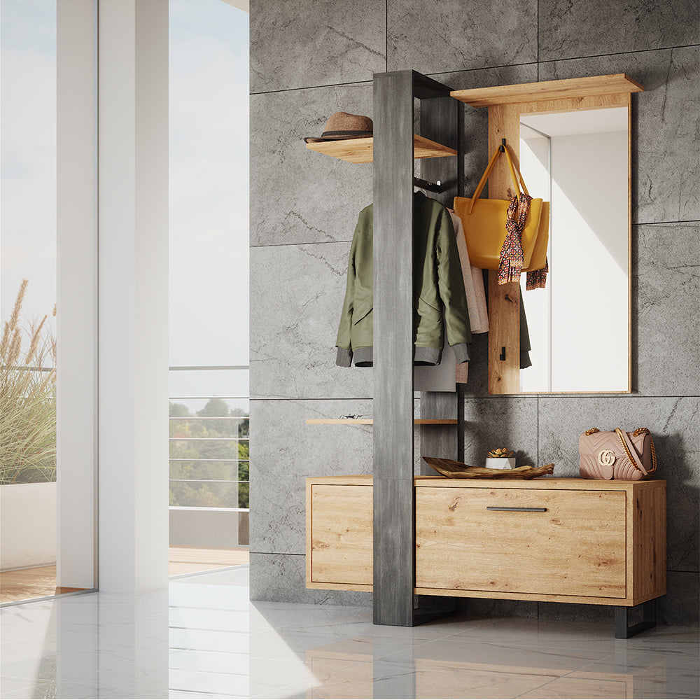 Vicco Armadio da ingresso Marrone 120 x 192 cm