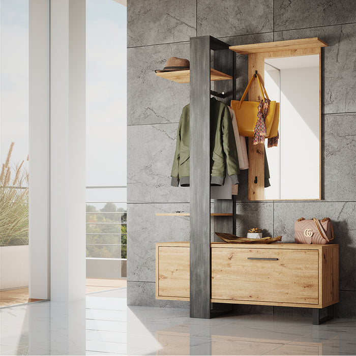 Vicco Armadio da ingresso Marrone 120 x 192 cm