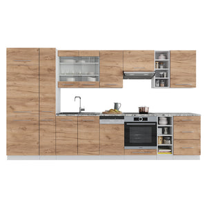 Vicco Cucina componibile Quercia dorata/bianco 355 cm , PL Rovere