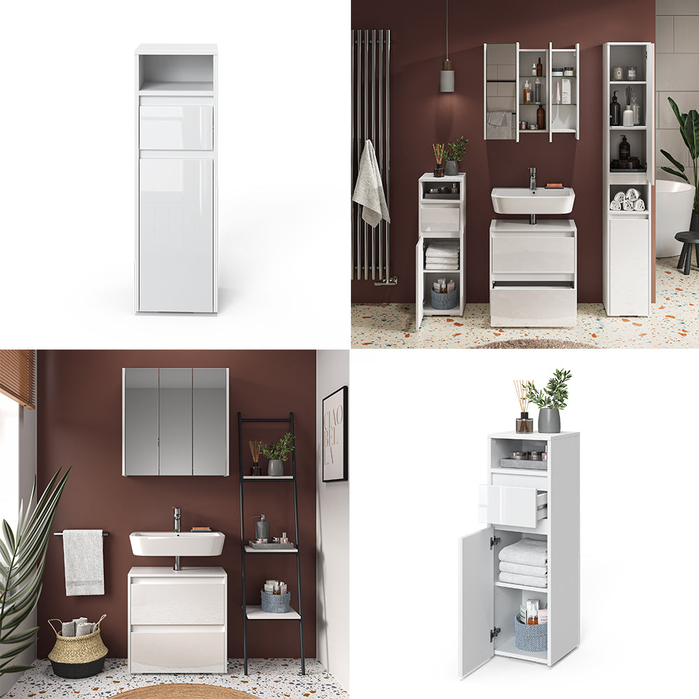 Vicco Mobiletto bagno Bianco 30.2 x 96.3 cm