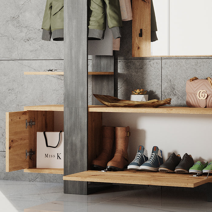 Vicco Armadio da ingresso Marrone 120 x 192 cm