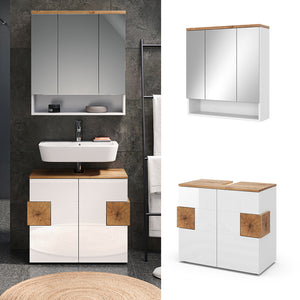 Vicco Set di mobili da bagno Bianco 2 parti