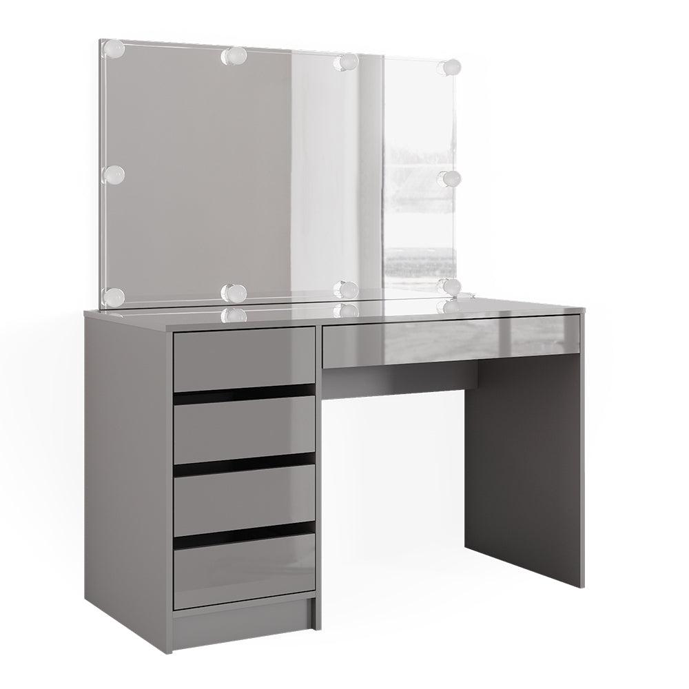 Vicco Tavolo da toeletta Grigio 55 cm con illuminazione a LED