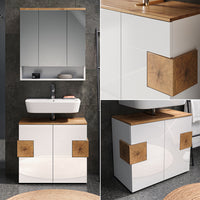 Vicco Set di mobili da bagno Bianco 2 parti