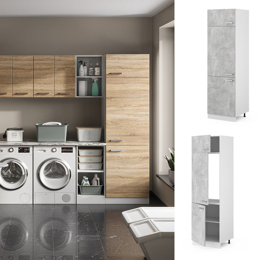 Vicco Dispensa universale Calcestruzzo 60 cm con porte