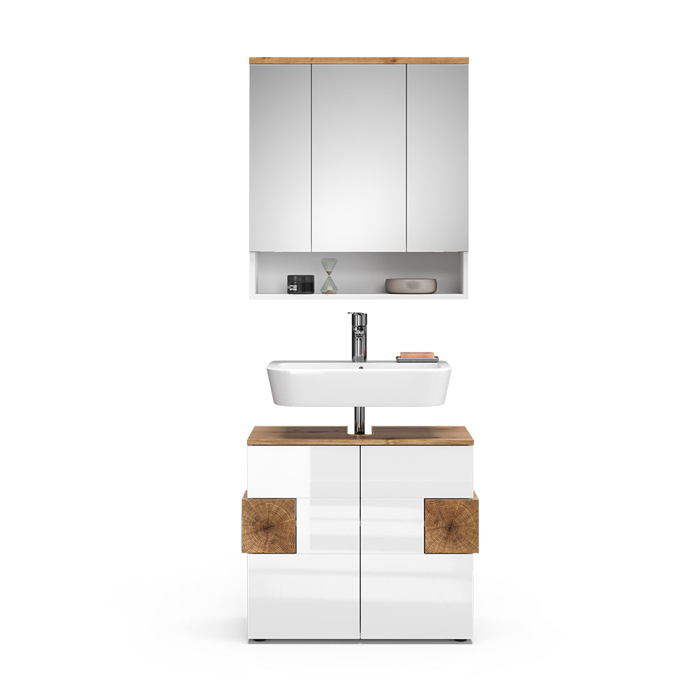 Vicco Set di mobili da bagno Bianco 2 parti