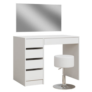 Vicco Tavolo da toilette Bianco 100 cm con sgabello